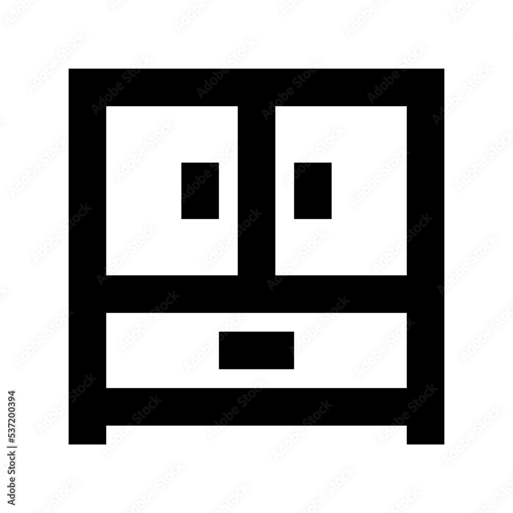 Almirah Flat Vector Icon