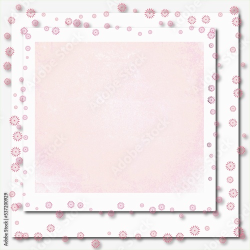 pink white card invitation Print frame