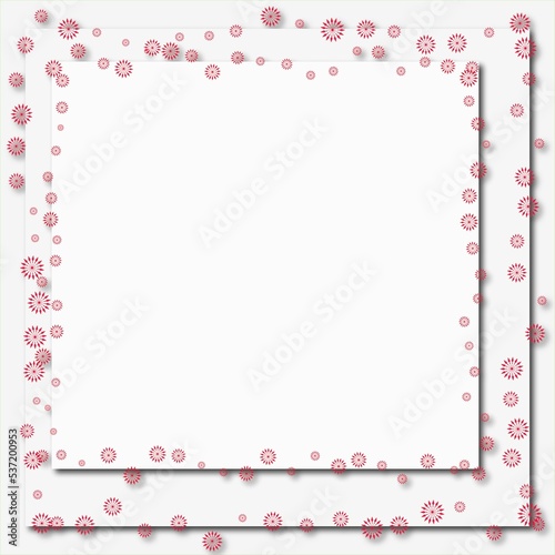 pink invitation card floral Print
