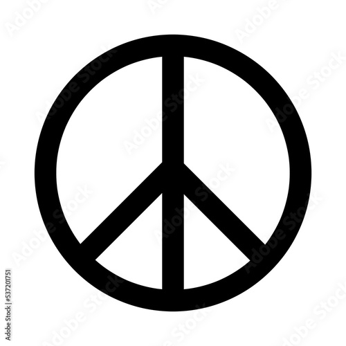 Simple vector peace anti war logo