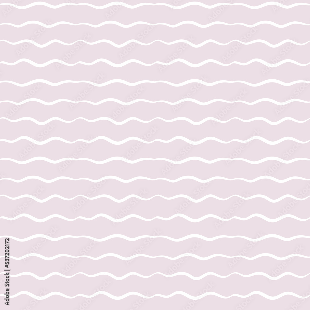 Vector seamless background with white waves and stripes on pink. Pattern for wrapping paper. girly backdrop Vector seamless background with white waves and stripes on pink. Pattern for wrapping paper. girly backdrop