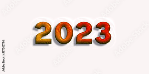 happy new year 2023 red orange color