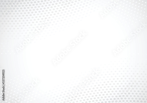 Modern Halftone white and grey background. Decorative web concept, banner, layout, poster. Vector illustration