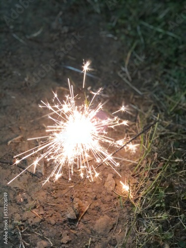 sparkler on the tree