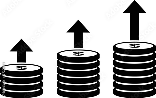 Coins icon. Basic icon of economy and finance.