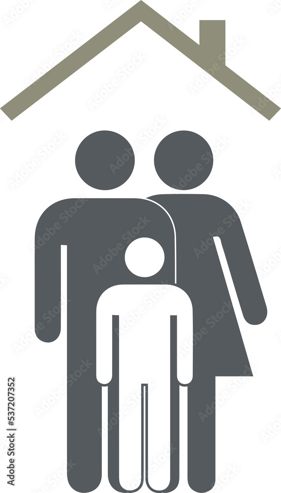 Family stay at home, sign Family stay at home, sign