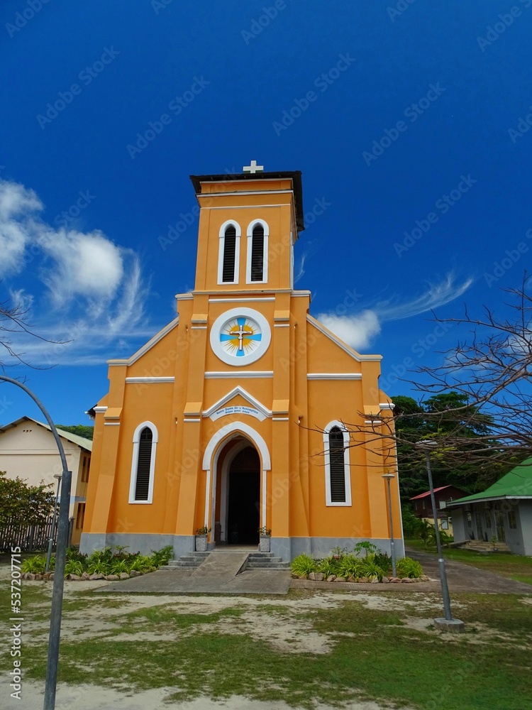 Seychelles, La Digue island, Notre Dame de L'Assomption church