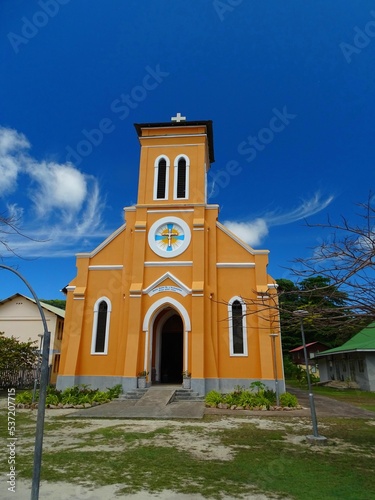 Seychelles, La Digue island, Notre Dame de L'Assomption church