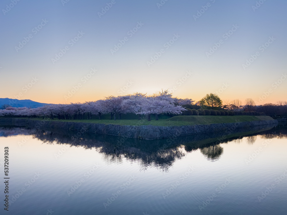 Hakodate Goryokaku Park at dawn Hakodate Goryokaku Park at dawn