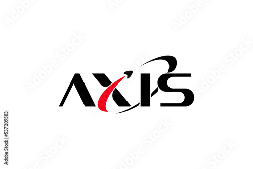 letter A X I S with space ship rocket launch logo design illustration (ID: 537209583)