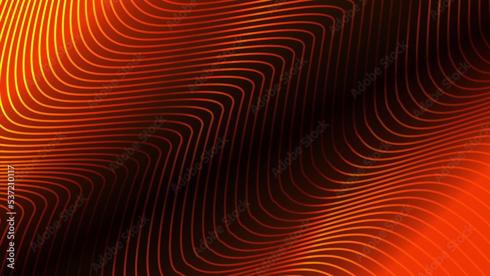 Abstract Burned Wavy Lines Texture Illustrated, Burnt Orange