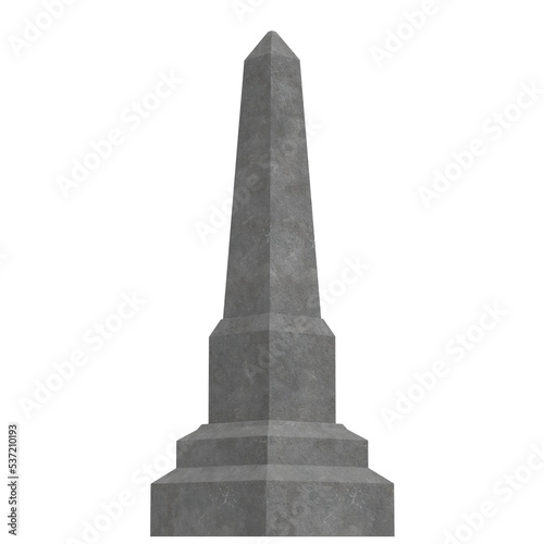 Fototapeta 3d rendering illustration of an obelisk gravestone