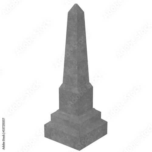 Fotografia 3d rendering illustration of an obelisk gravestone