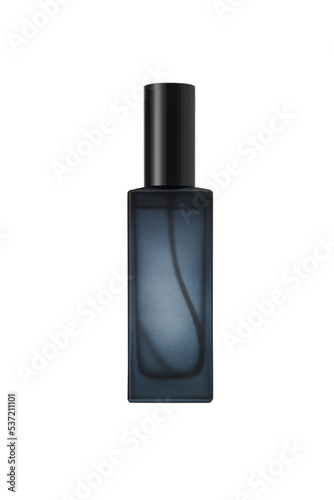 Black perfumebottle isolated on white background