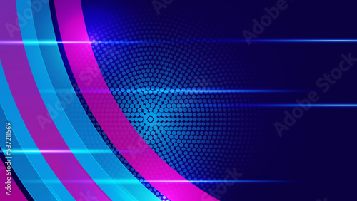 Modern abstract high-speed movement. Colorful dynamic motion on blue background. Movement sport pattern for banner or poster design background concept.