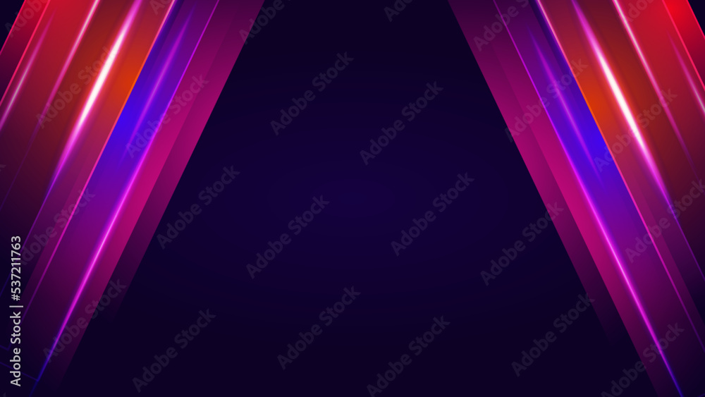 Fototapeta premium Modern abstract high-speed technology movement. Dynamic motion light trails with motion blur effect on dark background. Futuristic, technology pattern for banner or poster design.