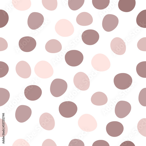 Abstract seamless pattern of monochrome pastel shapes