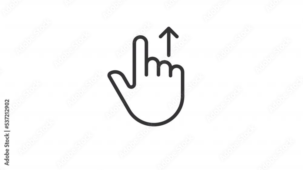 Animated move upwards linear icon. Swipe up. Touchscreen controlling gesture. Slide and scroll. Seamless loop HD video with alpha channel on transparent background. Outline motion graphic animation Animated move upwards linear icon. Swipe up. Touchscreen controlling gesture. Slide and scroll. Seamless loop HD video with alpha channel on transparent background. Outline motion graphic animation