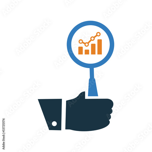 Analytics, analysis, graph icon. Simple vector sketch.