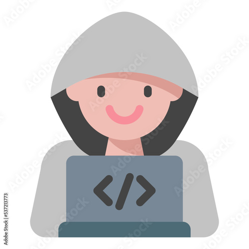 programmer icon vector illustration