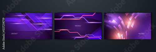 Modern abstract high-speed light effect. Technology futuristic dynamic motion on blue background. Movement pattern for banner or poster design background concept.