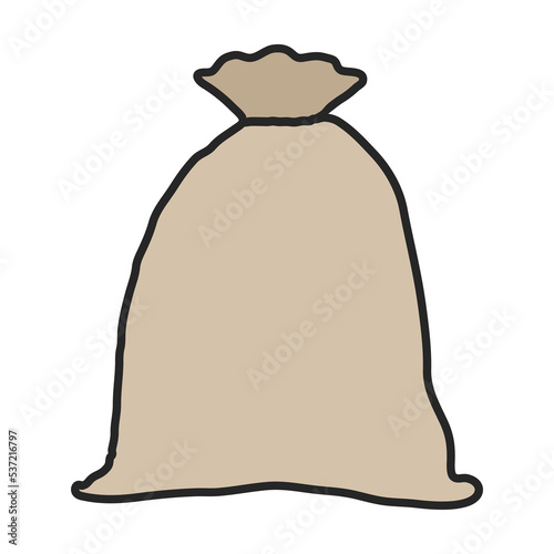 Bag of flour vector icon.Color vector icon isolated on white background bag of flour.