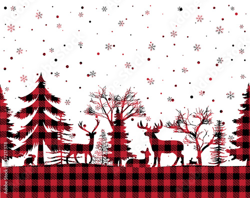 Christmas and New Year pattern at Buffalo Plaid. Festive background for design and print esp10 photo
