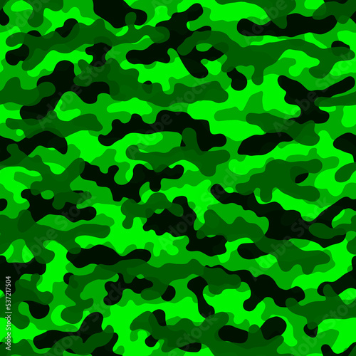 Camouflage pattern background. Classic clothing style masking camo repeat print