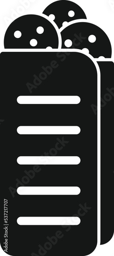Falafel pita icon simple vector. Arabic cooking. Fresh pocket