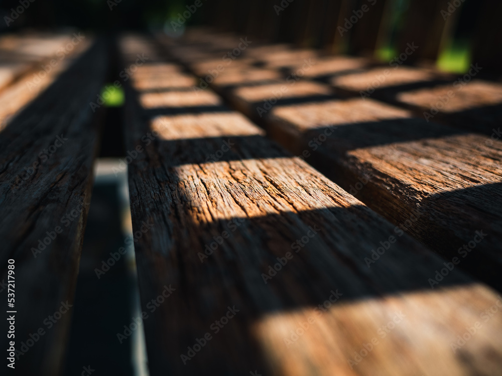 Wooden bench
