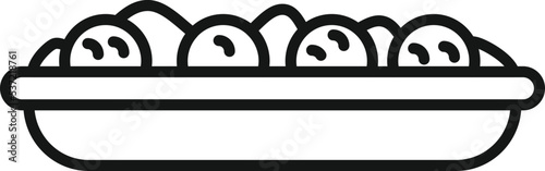 Falafel food icon outline vector. Cooking pita. Fresh wrap