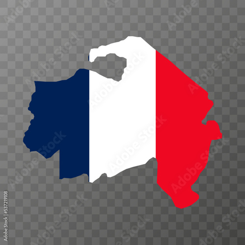 Paris et petite couronne map, Val-de-Marne, France. Vector illustration.