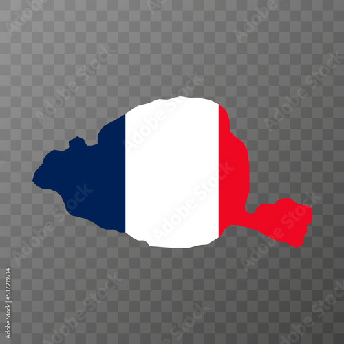 Paris et petite couronne map. Region of France. Vector illustration.