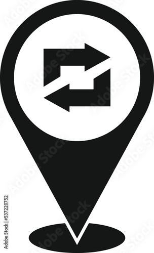 Free Download Repost location icon simple vector. Report chart. Data document - GFXLoad
