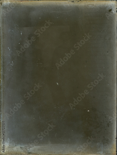 Old photographic glass plate negative