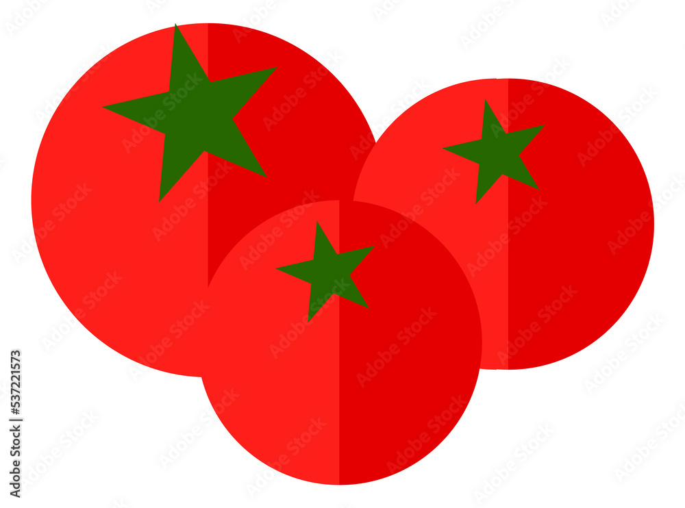Tomatoes icon. Red fresh salad vegetable pile Tomatoes icon. Red fresh salad vegetable pile