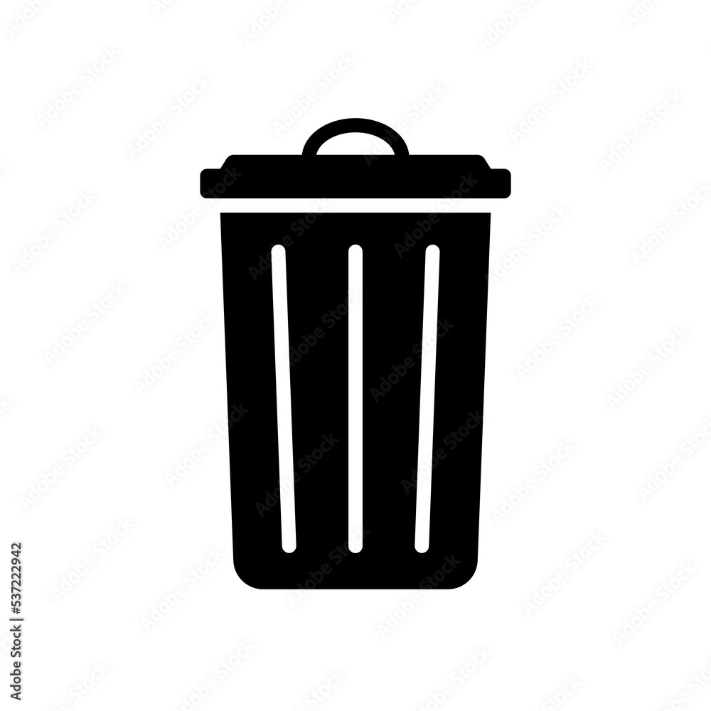 Trash bin vector icon, garbage, dustbin icon isolated on white background. Trash bin vector icon, garbage, dustbin icon isolated on white background.