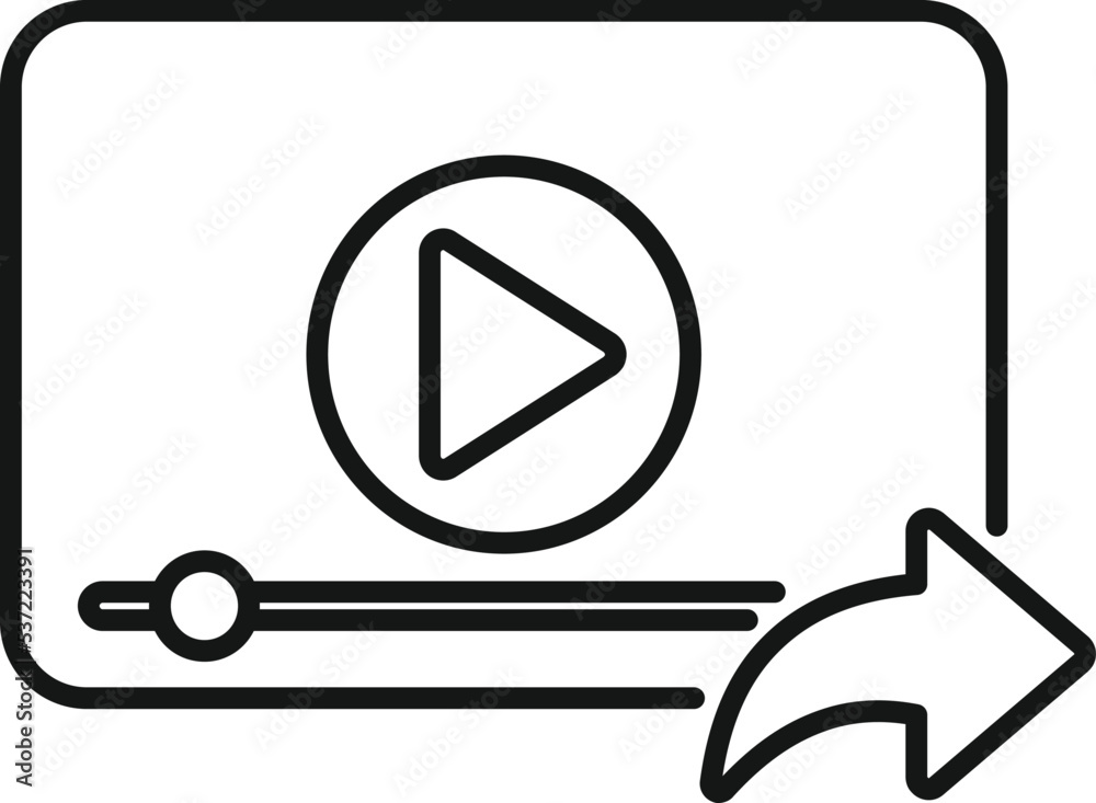 Video player icon outline vector. Chart graphic. Data document Video player icon outline vector. Chart graphic. Data document