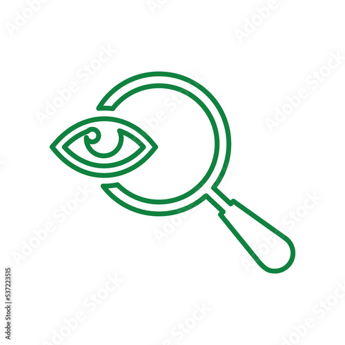 Find, search, view line icon. Outline vector.