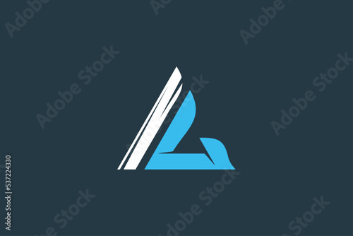 Triangle logo design letter A and G icon symbol business modern technology