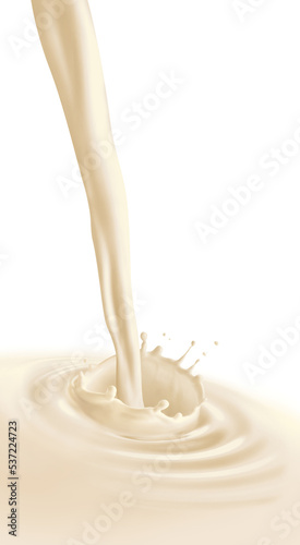 Soy milk, splash, illustration, on white