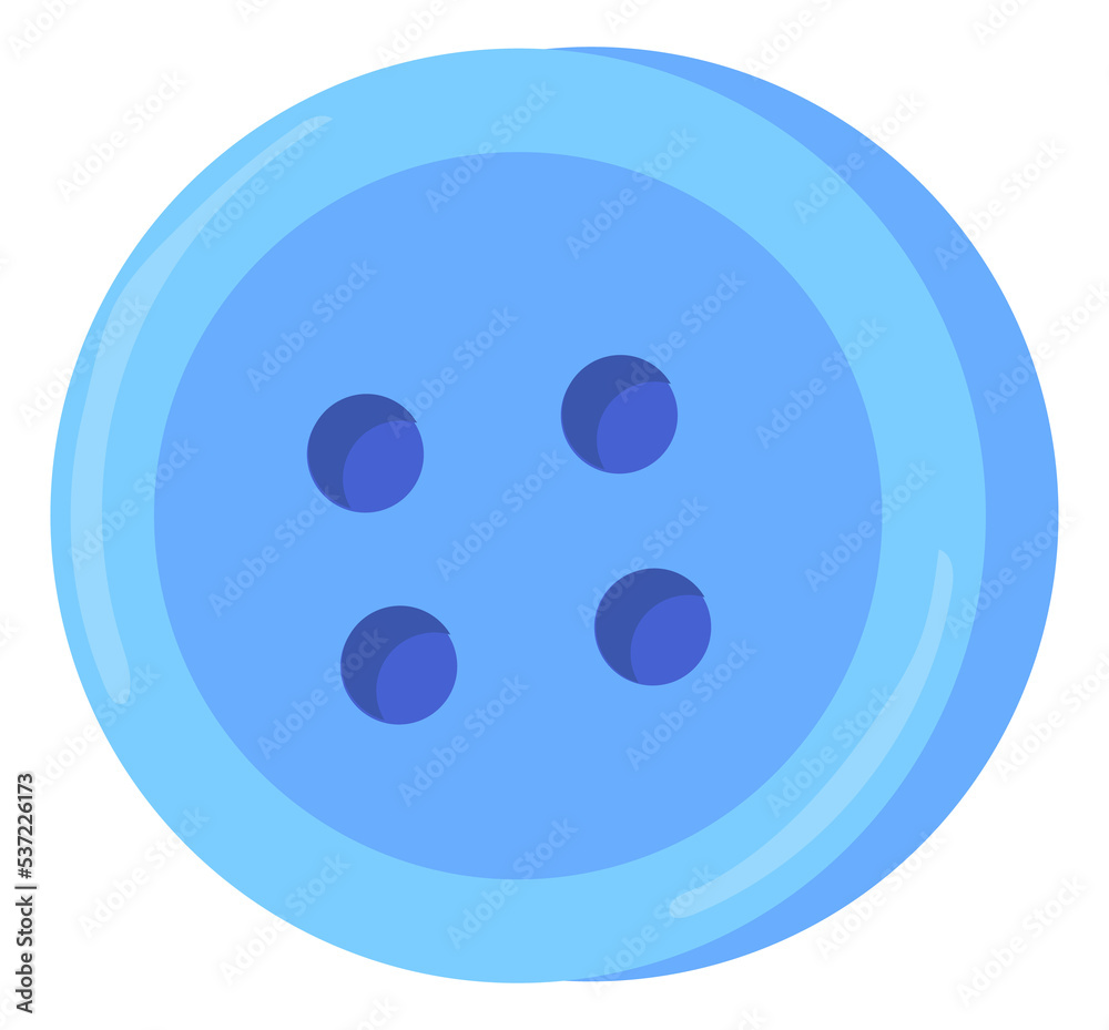 Four hole button. Cartoon sewing accessory icon Four hole button. Cartoon sewing accessory icon