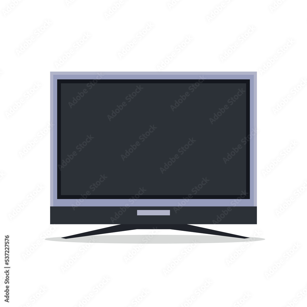 Computer monitor on a stand, illustration, vector Computer monitor on a stand, illustration, vector