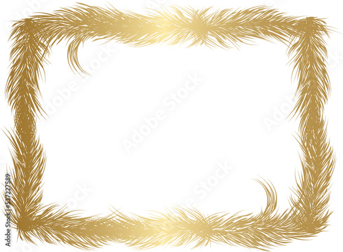 Golden Pampas grass rectangular frame . Background in boho style. Flat lay with copy space, top view. png