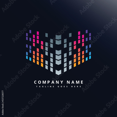 Modern Logo Innovative Concept For Fintech And Digital Finance Industry, Technology Human Logo Template. Artificial Intelligence And Robotics Vector Design. Robot Man Illustration.