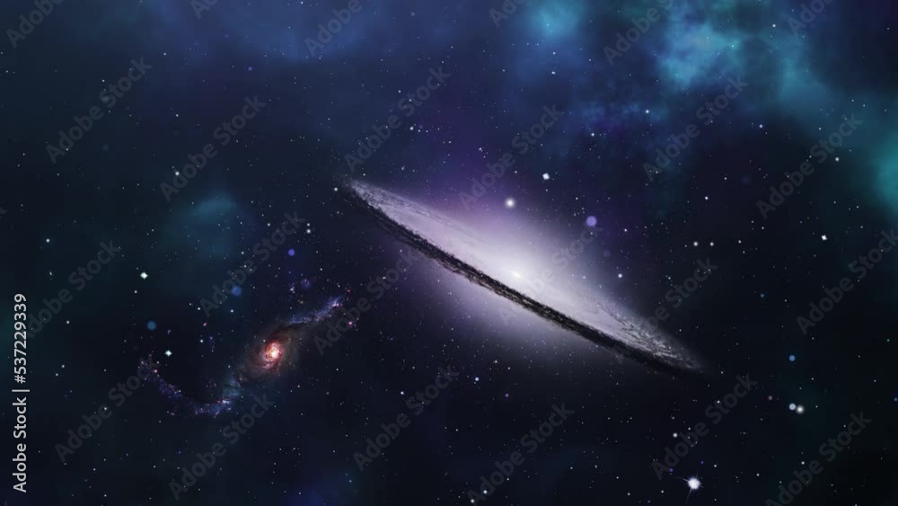 Space Flight Through two galaxy Nebula. Space Travel. Space Flight Through two galaxy Nebula. Space Travel.