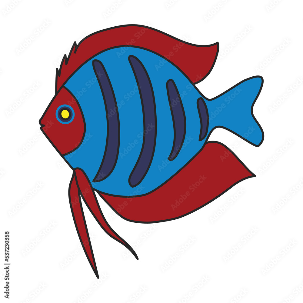 Tropical fish vector icon.Cartoon vector icon isolated on white background tropical fish. Tropical fish vector icon.Cartoon vector icon isolated on white background tropical fish.