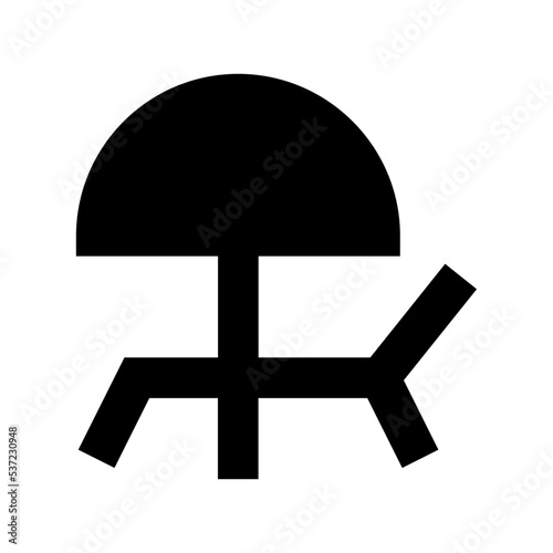 Sunbathe Flat Vector Icon