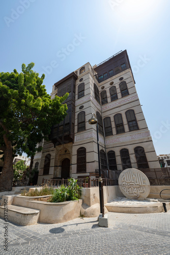 Buildings within the Al-Balad historical area of Jeddah in the western region of Saudi Arabia