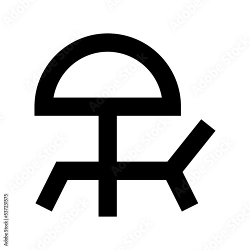 Sunbathe Flat Vector Icon